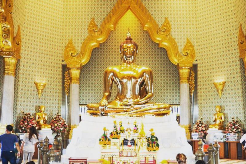 Golden Buddha Reclining Buddha Marble Temple Gems Gallery Bangkok Tourpirate